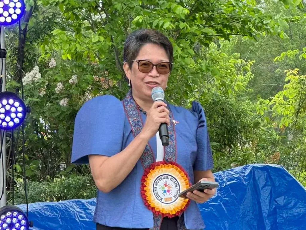 ATM Consul General Emma R. Sarne at the Wetaskiwin Multicultural Heritage Festival 2025, Wetaskiwin, AB