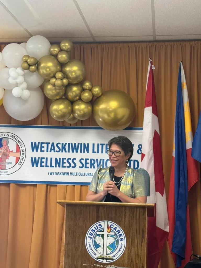 Consul General Emma R. Sarne graced the grand opening of the Wetaskiwin Literacy & Wellness Services Ltd